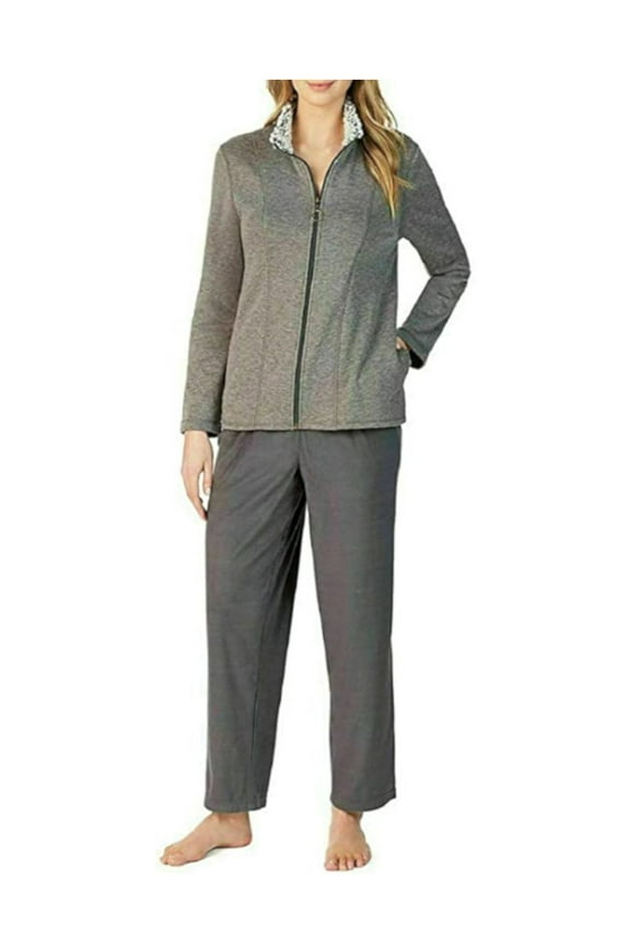 , Inc. Cuddl Duds Womens Size XX-Large 2-Piece Lounge PJ Set, Charcoal