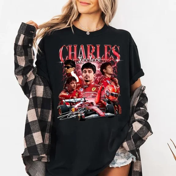 Charles Leclerc#16 Racing Graphic Shirt, Gift For Fan Unisex T-Shirt,Black Color,Size 2XL