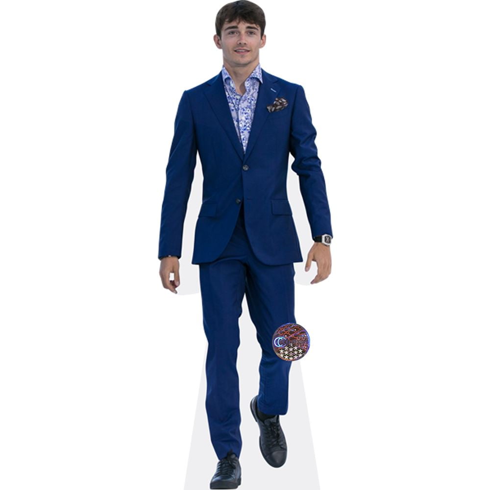 Charles Leclerc (Blue Suit) Lifesize Cardboard Cutout Standee