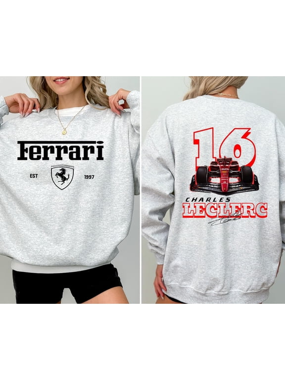 Charles Leclerc Formula One 2 Sided Sweatshirt, F1 Ferrari Shirt