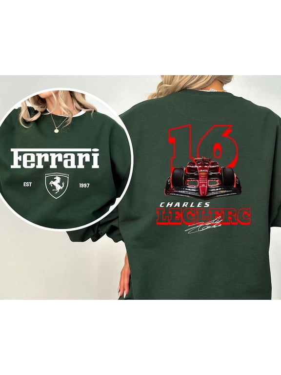 Charles Leclerc Formula One 2 Sided Sweatshirt, F1 Ferrari Shirt