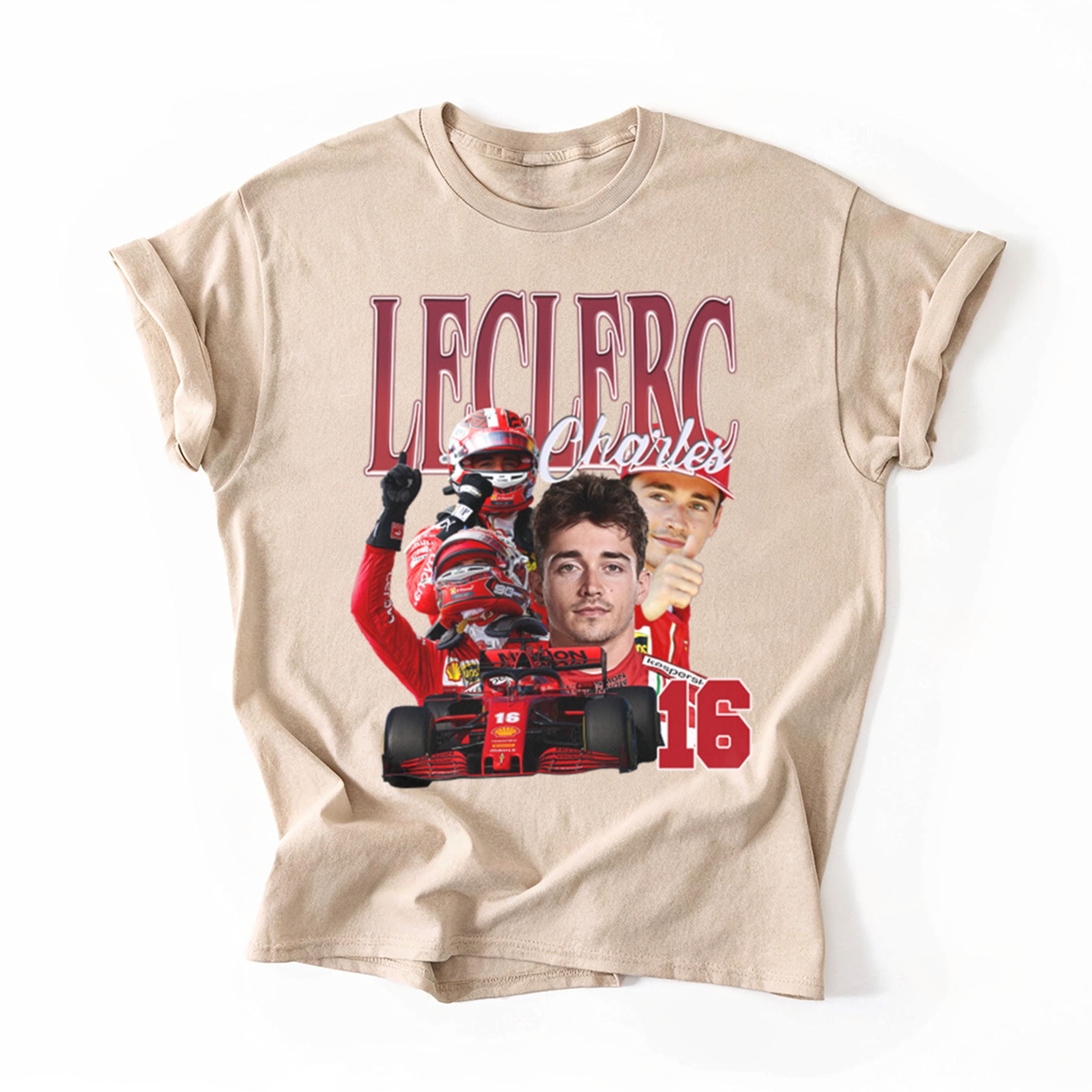 Charles Leclerc Prince of Monaco T-Shirt, Ferrari F1 Retro Shirt