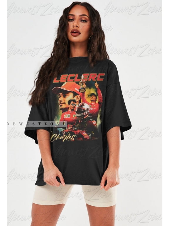 Charles Leclerc T-Shirt, Driver Racing Championship Formula Racing Shirt, Monaco Vintage Design Graphic Tee