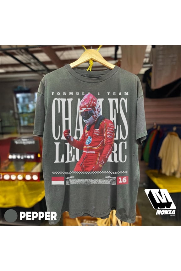 Charles Leclerc T-Shirt, F1 Racing Graphic Tee, Vintage Leclerc F1 Shirt, Formula One Fan Apparel