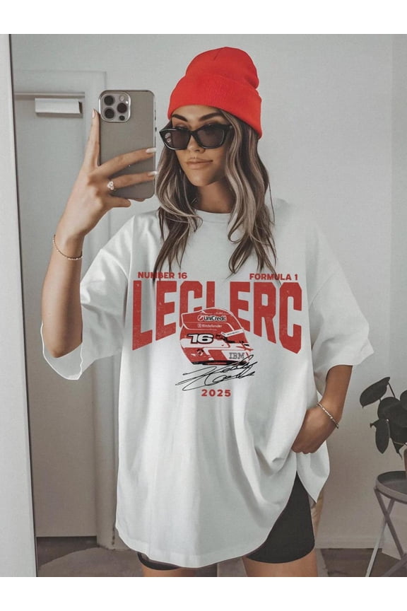 Charles Leclerc Tee UNISEX Aesthetic F1 Merch Trendy Sunday Racing Club Formula One Clothing Paddock Club Leclerc Fan Gift All Size S-5Xl