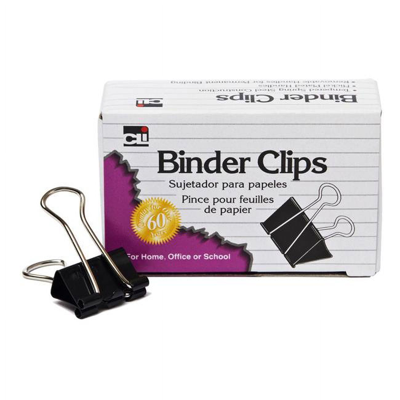 Charles Leonard  0.25 in. Mini Binder Clips - 12 Count - Box of 48