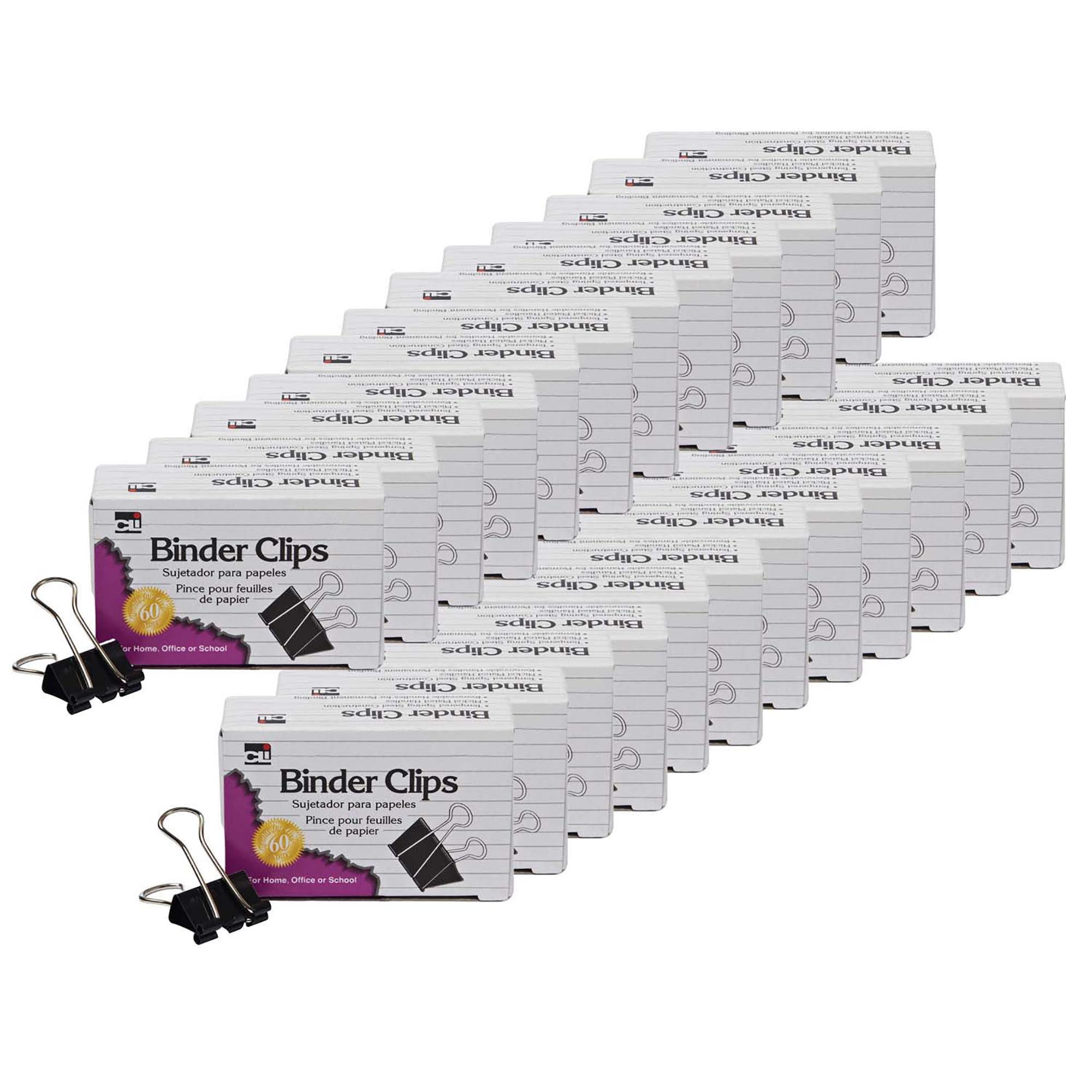 Charles Leonard Binder Clips, Medium, 0.625 Inch Capacity, 576 Count