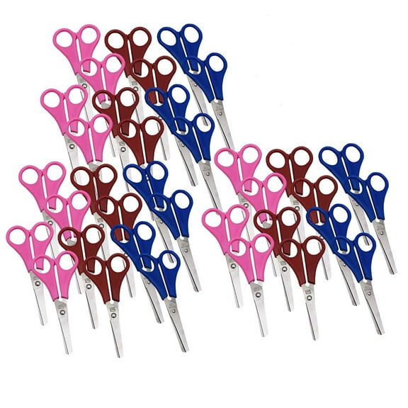 Charles Leonard Children's 5.5" Scissors, Blunt Tip, Assorted Colors, 36 Count