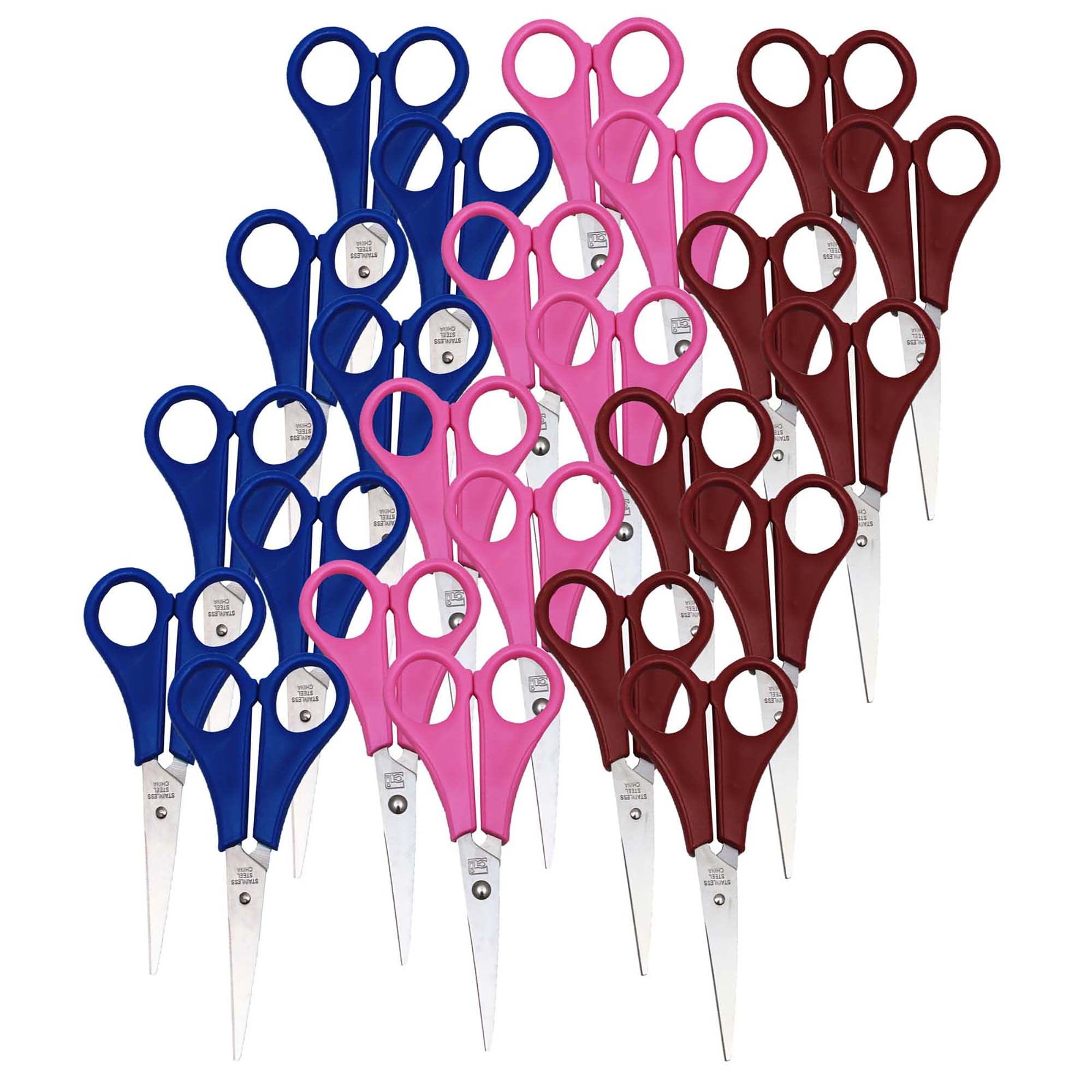 Charles Leonard Childrens Scissors, 5.5 Inch, Pointed Tip, Assorted Colors, 36 Count