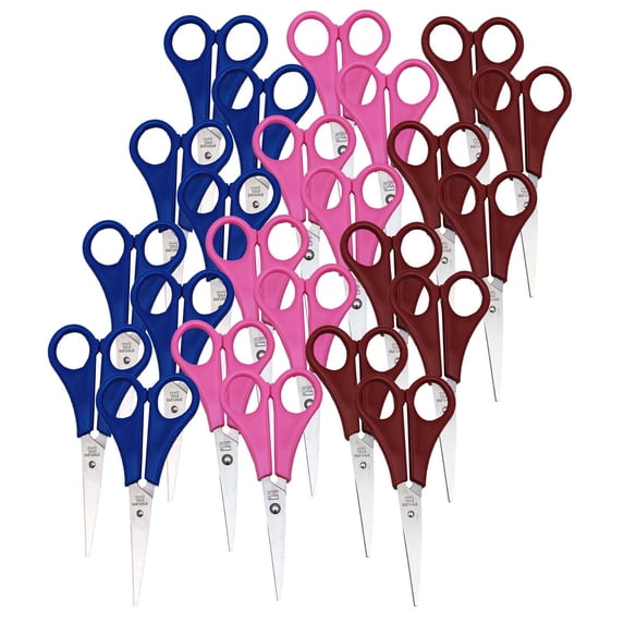 Charles Leonard Childrens Scissors, 5.5 Inch, Pointed Tip, Assorted Colors, 36 Count