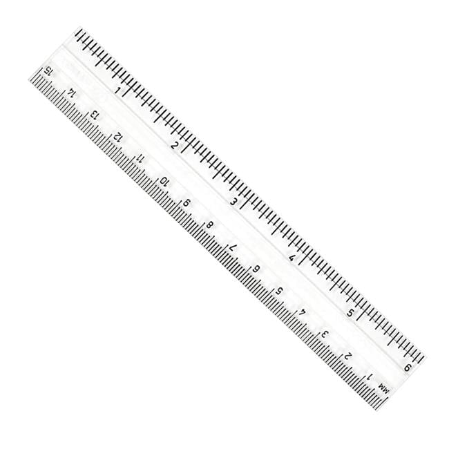 Charles Leonard Clear Plastic 6 in. Ruler & Metric - 48 Each - Walmart.com