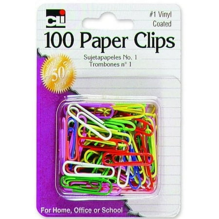 Charles Leonard Vinyl Coated Paper Clips -LEO80033