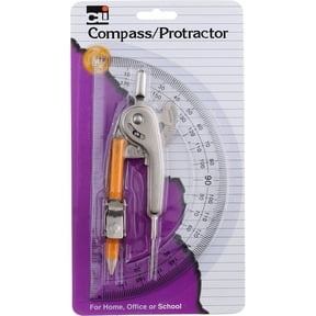 Charles Leonard Compass/Protractor 2.1 oz (2 pack) (Bundle)