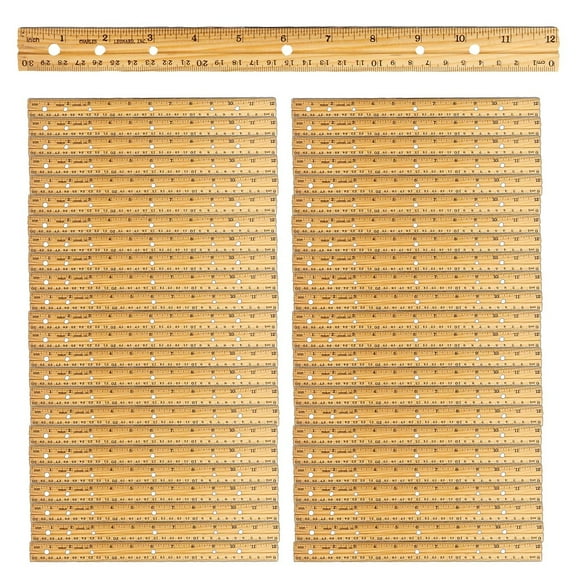Charles Leonard Economy Wood Ruler, 48 Count