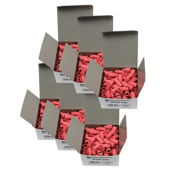 Charles Leonard Eraser Caps, Pink, 864 Pieces