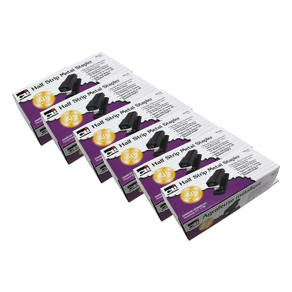 Charles Leonard Half Strip Economy Metal Stapler, 6 Count