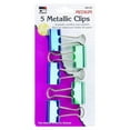 thumbnail image 1 of Charles Leonard Inc 80105 Charles Leonard Inc 80105 Medium Metallic Binder Clips Assorted Colors 5 Count, 1 of 1