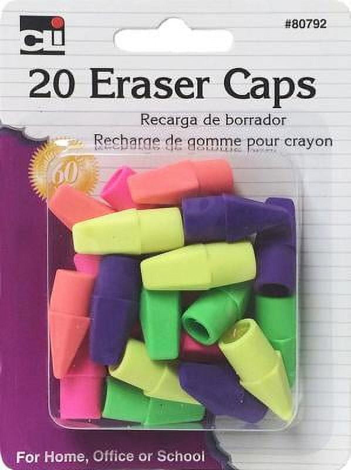 Charles Leonard Inc Caps Eraser, 20 Ct