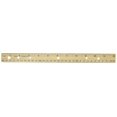 thumbnail image 1 of Charles Leonard Metal Edged Wood Ruler with Double Bevel 12 Inches Natural (77120), 1 of 3