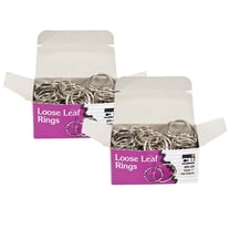 Charles Leonard Loose Leaf Book Rings, 1 Inch, 200 Count