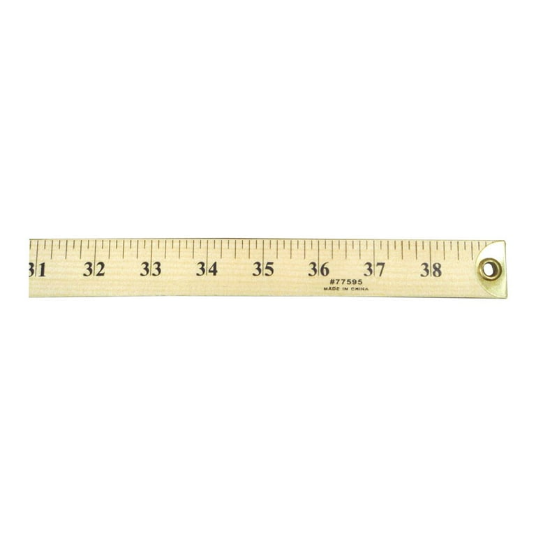 Metal Edged Yardstick Ruler, Inches and 1/8 Yard Measurements