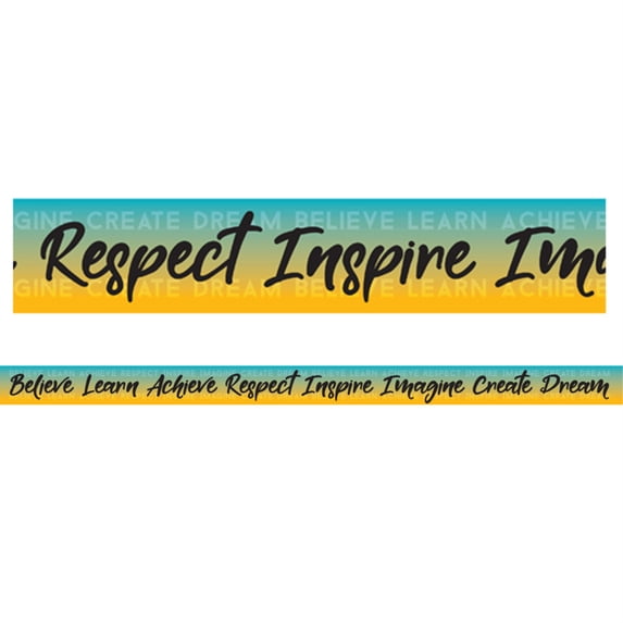 Charles Leonard Motivational Words Magnetic Borders/Trims, Rectangle Cut, 24' per Pack, 2 Packs