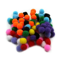 Glitter Pom Poms - Craft Supplies - 150 Pieces
