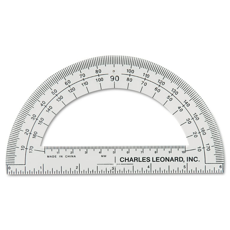Open Center Protractor, Plastic, 6 Open Center Protractor, Plastic, 6