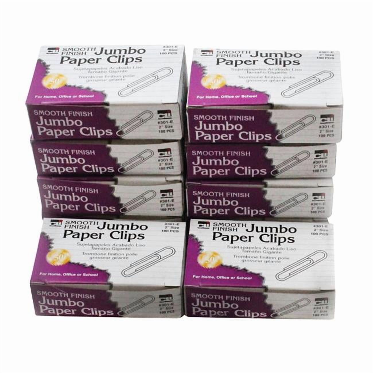 Charles Leonard  Paper Clips Jumbo Gem - 100 Per Box - Pack of 2