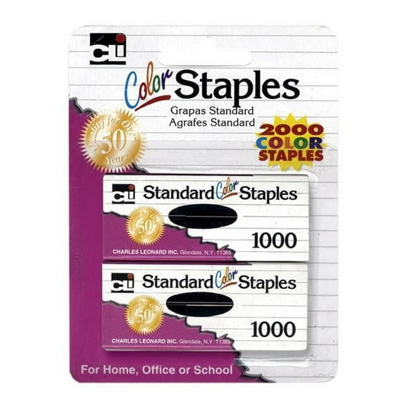 Charles Leonard Staples Standard, Assorted Color - 12 Each