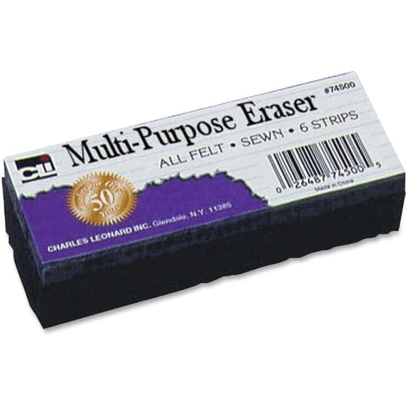 Charles Leonard  Whiteboard Felt Eraser - White - 1 Pack