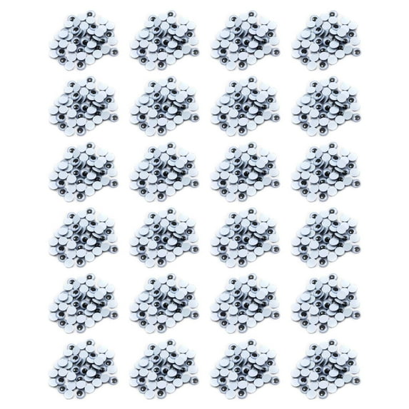 Charles Leonard Wiggle Eyes 10mm, Black, 50 Per Pack, 24 Packs