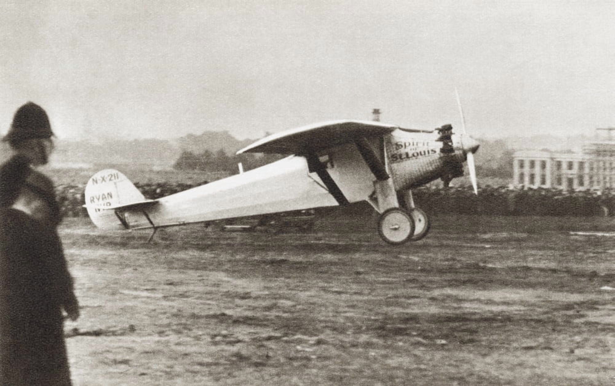 Charles Lindbergh Landing At Croyden England In 1927 In His Plane Spirit Of St Louis From The Story Of 25 Eventful Years In Pictures Published 1935 Canvas Art - Ken Welsh Design Pics (19 x 12)