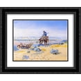 thumbnail image 1 of Charles M. Russell 2x Matted 24x20 Black Ornate Framed Art Print 'Changing Horses', 1 of 2