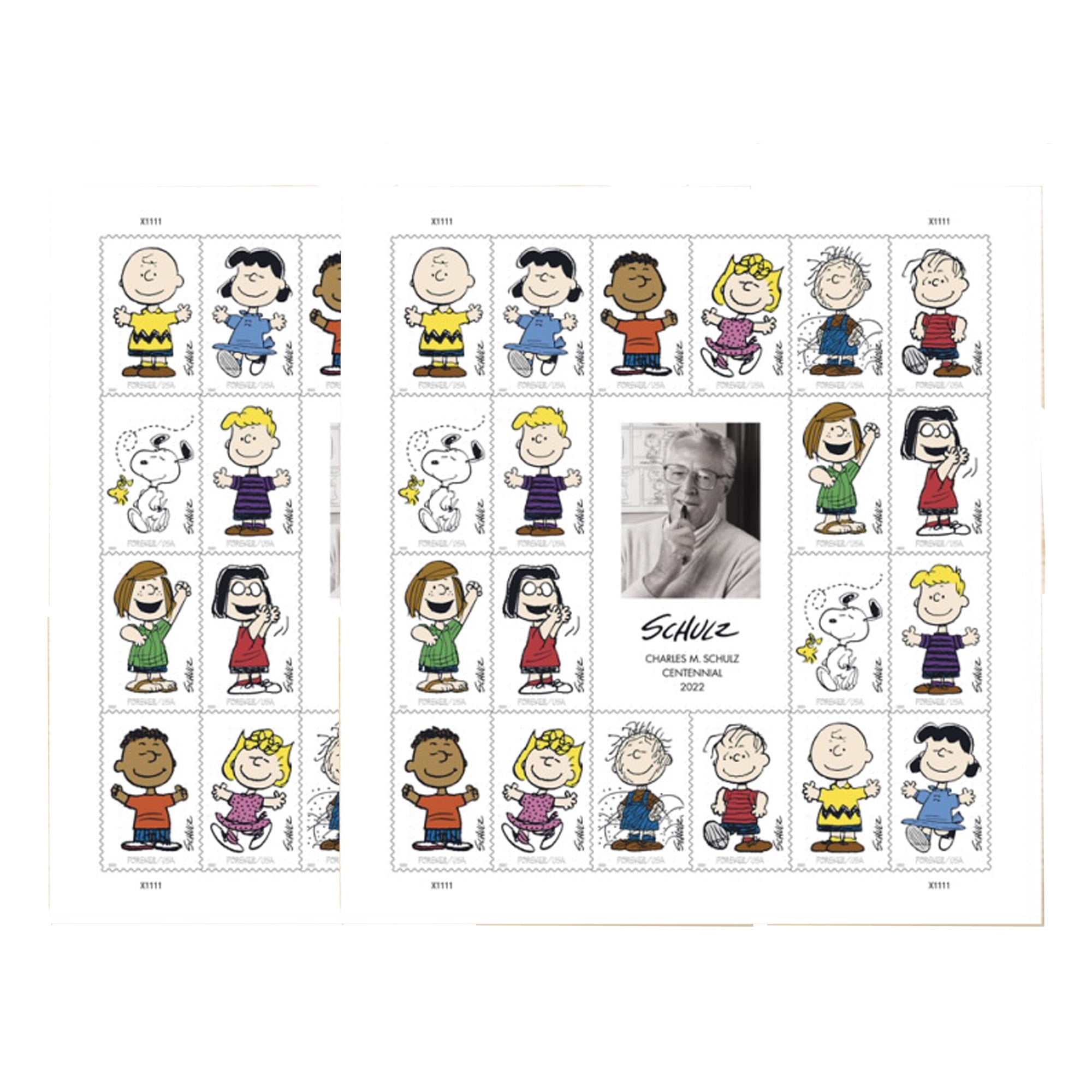 Charles M. Schulz USPS Forever US Postage Stamp 2 Sheets of 20