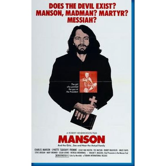 Charles Manson Movie Poster Art Poster 24x36 Unframed, Age: Adults, Rectangle Best Posters