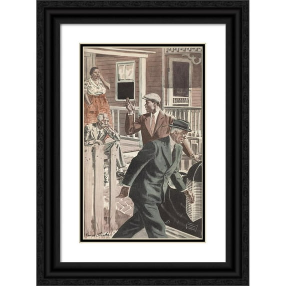 Charles Martin 13x18 Black Ornate Wood Framed Double Matted Museum Art Print Titled - Robe of Linon (1913)