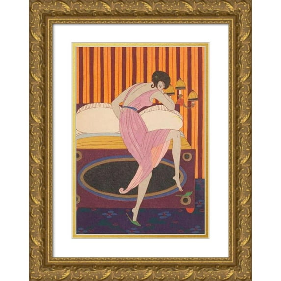 Charles Martin 18x24 Gold Ornate Framed and Double Matted Museum Art Print Titled - La Mule (1913)