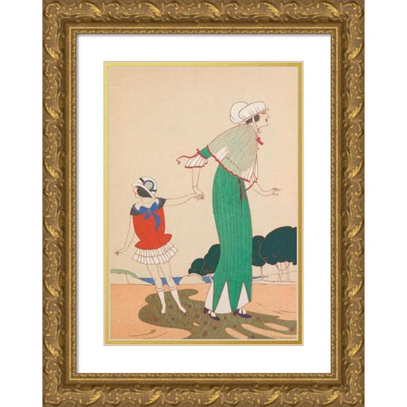 Charles Martin 18x24 Gold Ornate Framed and Double Matted Museum Art Print Titled - The Lady L'Enfant (1913)