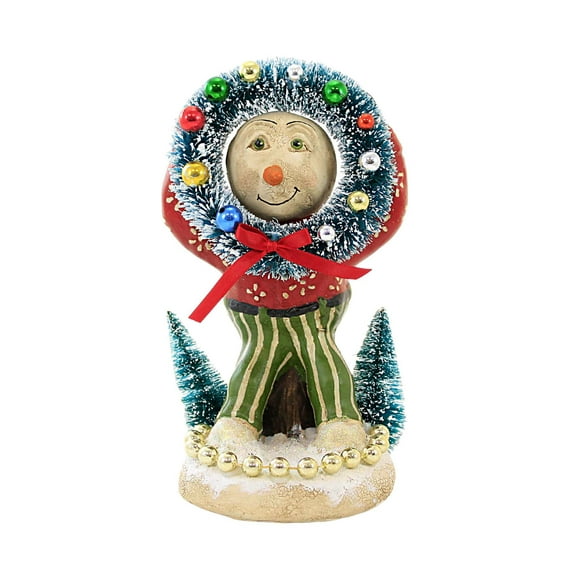 Charles Mcclenning Deck The Forest - One Figurine 7.75 Inch, Polyresin - Snowman Sisal Wreath Trees 24237