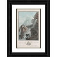 thumbnail image 1 of Charles-Melchior Descourtis 11x14 Black Ornate Wood Framed Double Matted Museum Art Print Titled: Vue De La Chute Du Torrent De Apply (1785), 1 of 5
