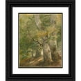 thumbnail image 1 of Charles Mente 20x24 Black Ornate Framed Double Matted Museum Art Print Titled: A Forest&nbsp;Scene, 1 of 5