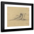 thumbnail image 1 of Charles Meryon 16x15 Black Modern Framed Museum Art Print Titled - Seated Female Figure for ‘San Francisco- (Probably C. 1856), 1 of 5