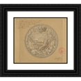 thumbnail image 1 of Charles-Nicolas Odiot 14x12 Black Ornate Wood Framed Double Matted Museum Art Print Titled: Design for the Medal to Commemorate the Charter of 1830 (1830), 1 of 5