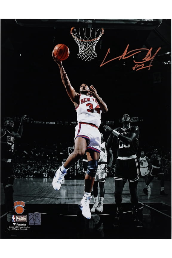 Charles Oakley New York Knicks Autographed 11" x 14" Spotlight Layup Photograph - Fanatics Authentic Certified