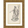thumbnail image 1 of Charles Percier 11x14 Gold Ornate Wood Frame and Double Matted Museum Art Print Titled - Design for Neptune with an Oval Medallion, 1 of 4