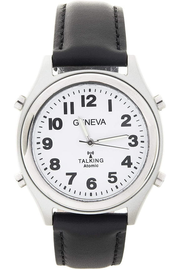 Atomic Talking Wristwatch - Unisex Watch w/Alarm Speaks Time, Day, Date & Year. Great for The Blind, Elderly or Visually Impaired - 8421
