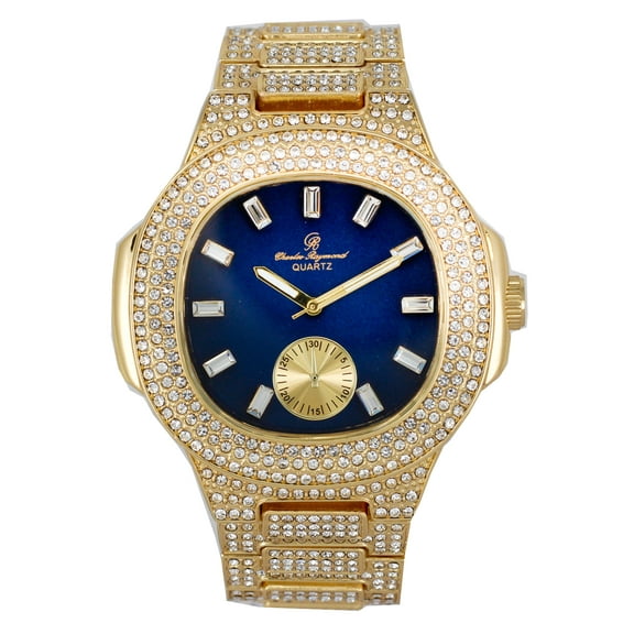 Charles Raymond Bigger is Better Oversized Diamonds or Baguette Diamonds for The Luxurious King. Your Style!! Your Choice!! - Bling-ed Out Oblong Metal Mens Watch