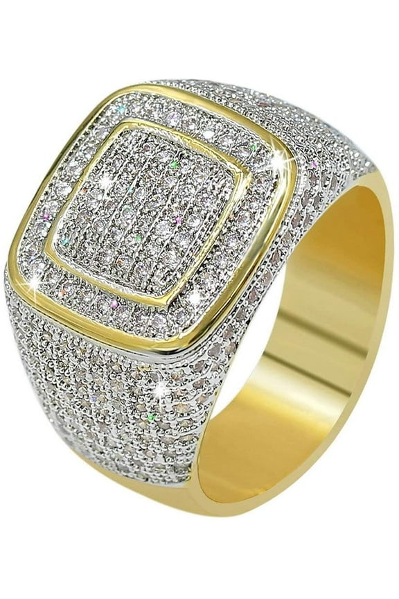 Bling Bling Hip Hop Iced Out Luxury Men's Ring - 555