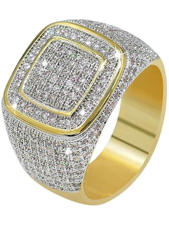 Bling Bling Hip Hop Iced Out Luxury Men's Ring - 555